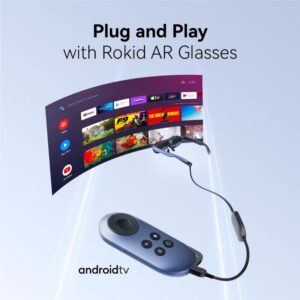 Rokid Max+Station (AR glasses and hub) showing streaming TV and movies
